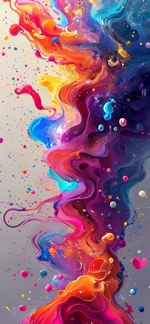 Generative Art Flowing Particles Stream Digital art Wallpaper