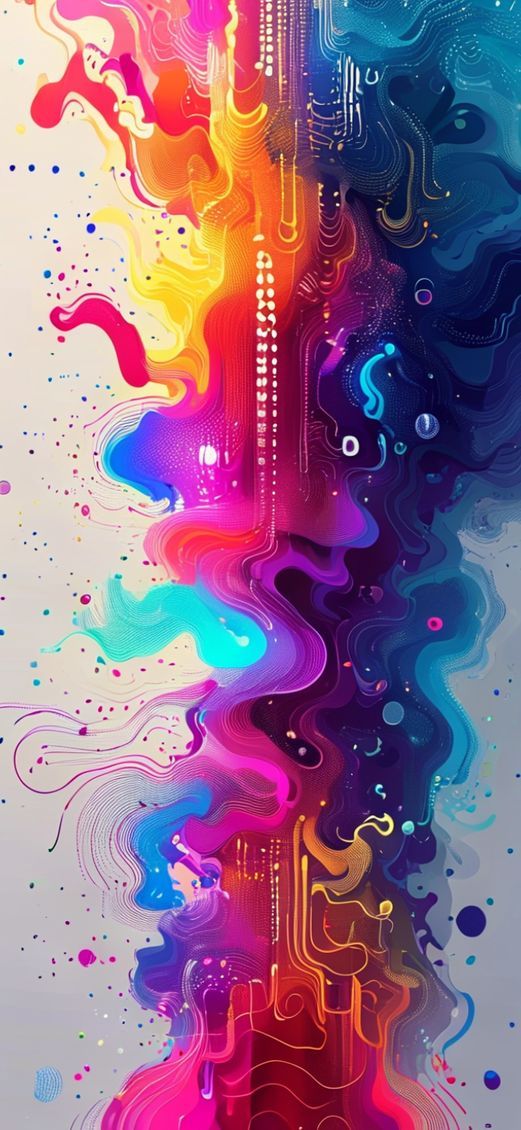 Sound Waves Visualized Colorful Frequency Digital art Wallpaper