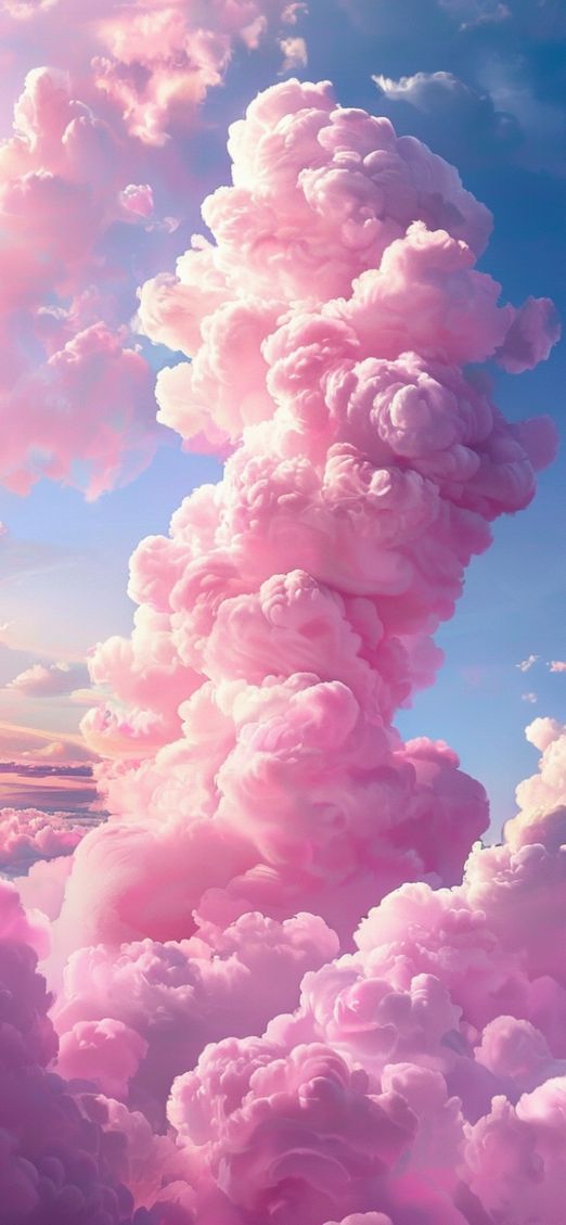 Pink Cloud Cotton Candy Sky Aesthetic Wallpaper