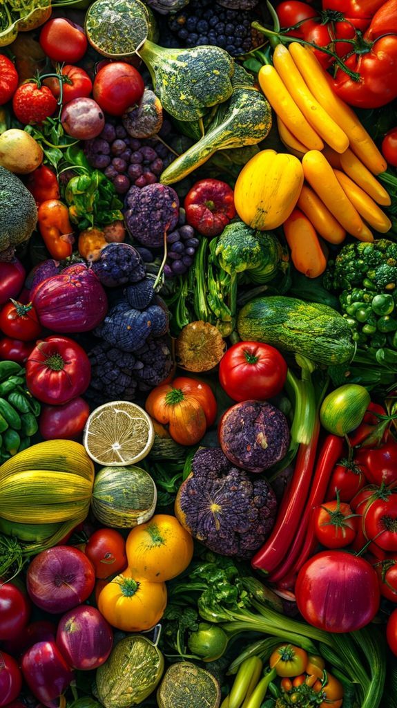 Farmers Market Produce Colorful Vegetables Photorealistic Wallpaper