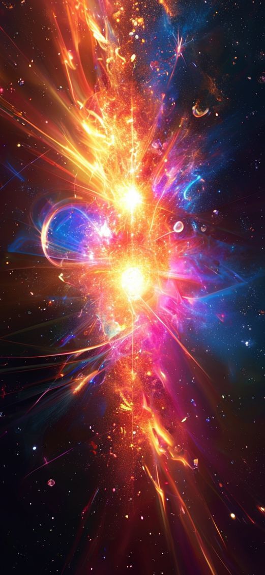 Pulsar Star Emitting Beams Of Digital art Wallpaper