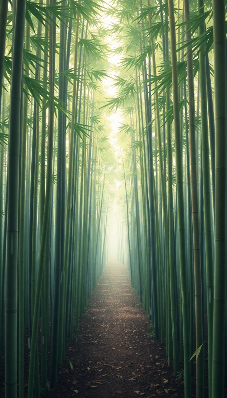 Bamboo Forest Rain Anime Peaceful Anime Wallpaper