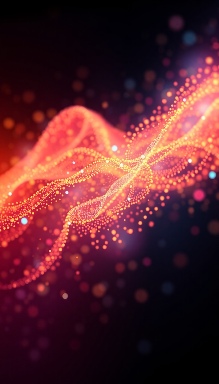 Generative Art Flowing Particles Stream Digital art Wallpaper