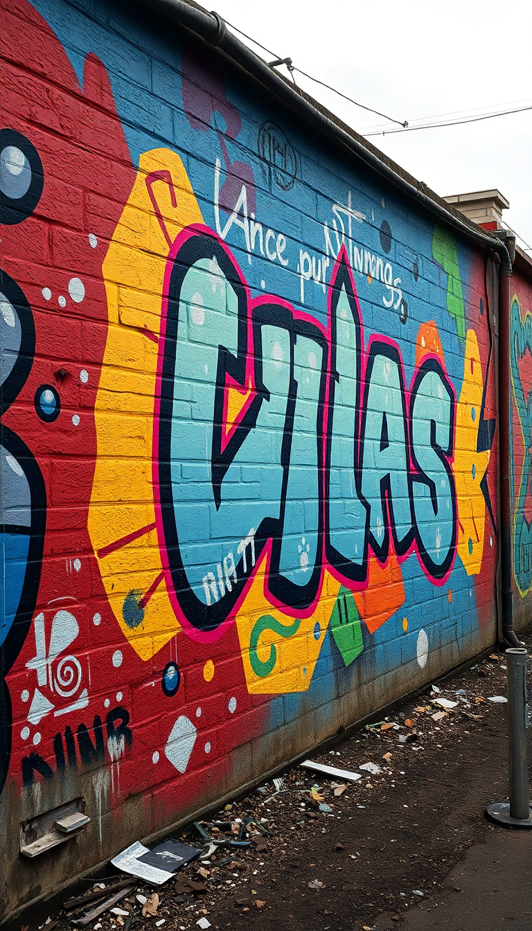 Street Art Mural Colorful Wall Photorealistic Wallpaper