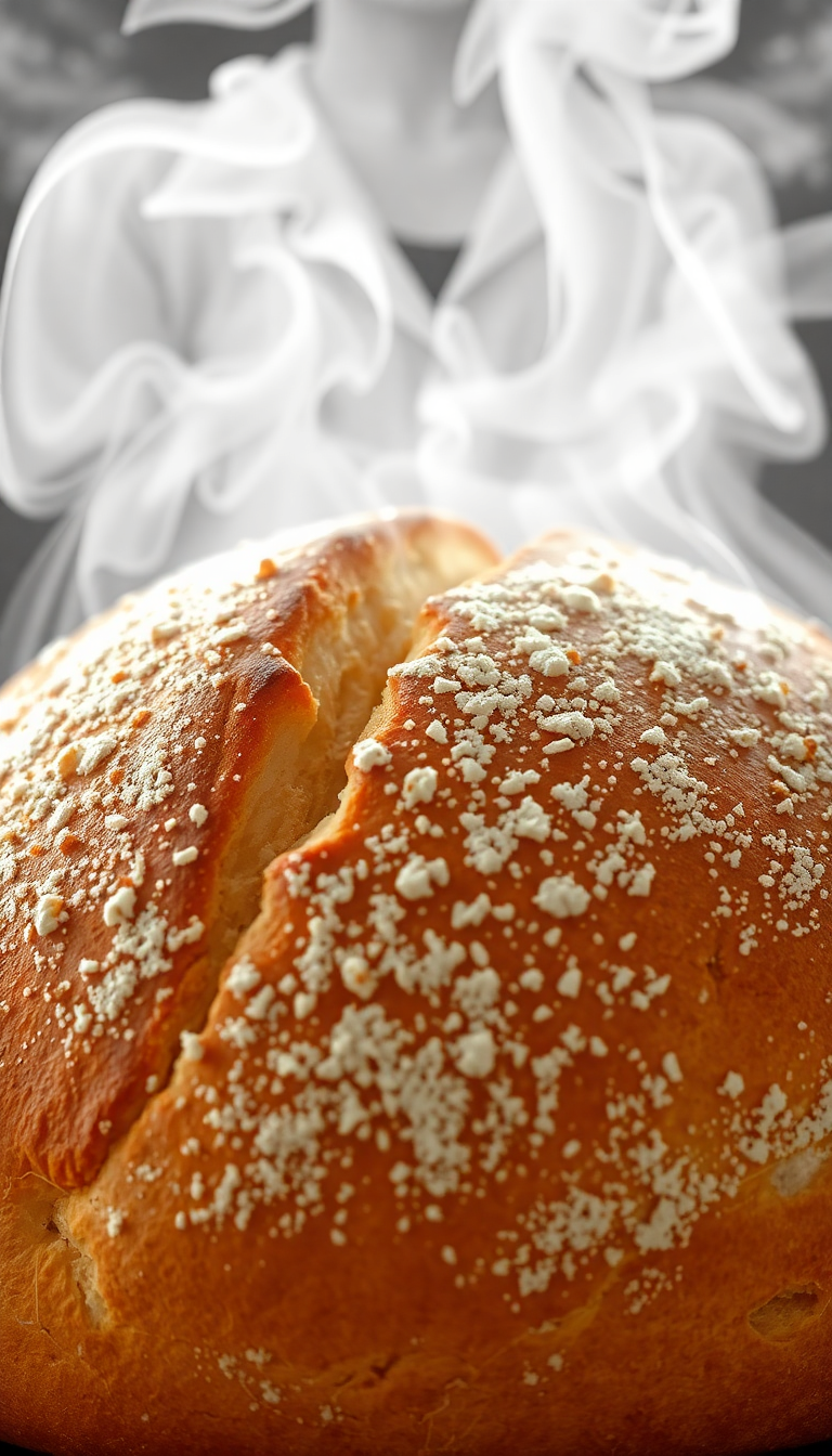 Bread Fresh Baked Steam Rising Photorealistic Wallpaper