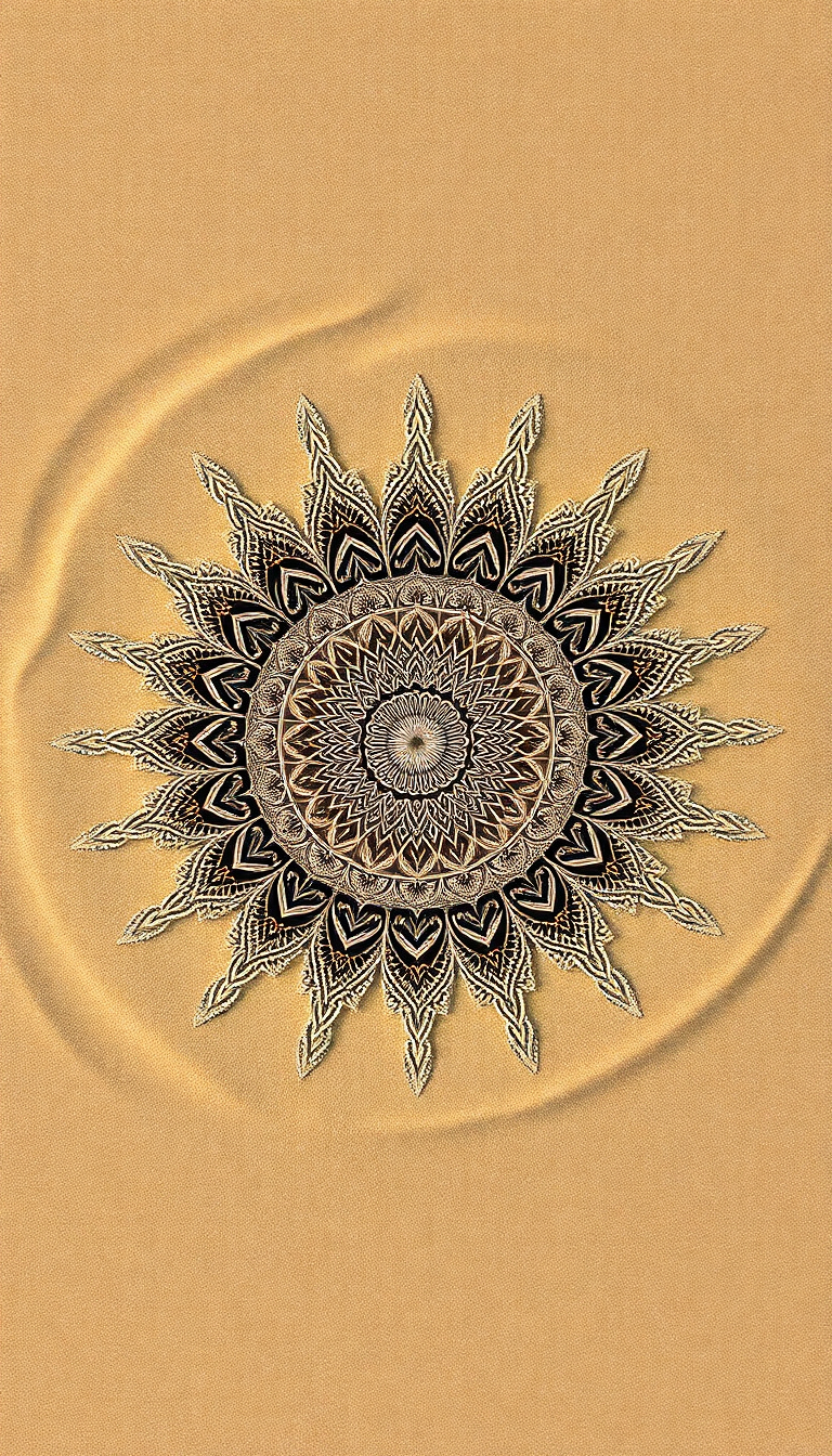 Sand Mandala Intricate Patterns Top Minimalist Wallpaper