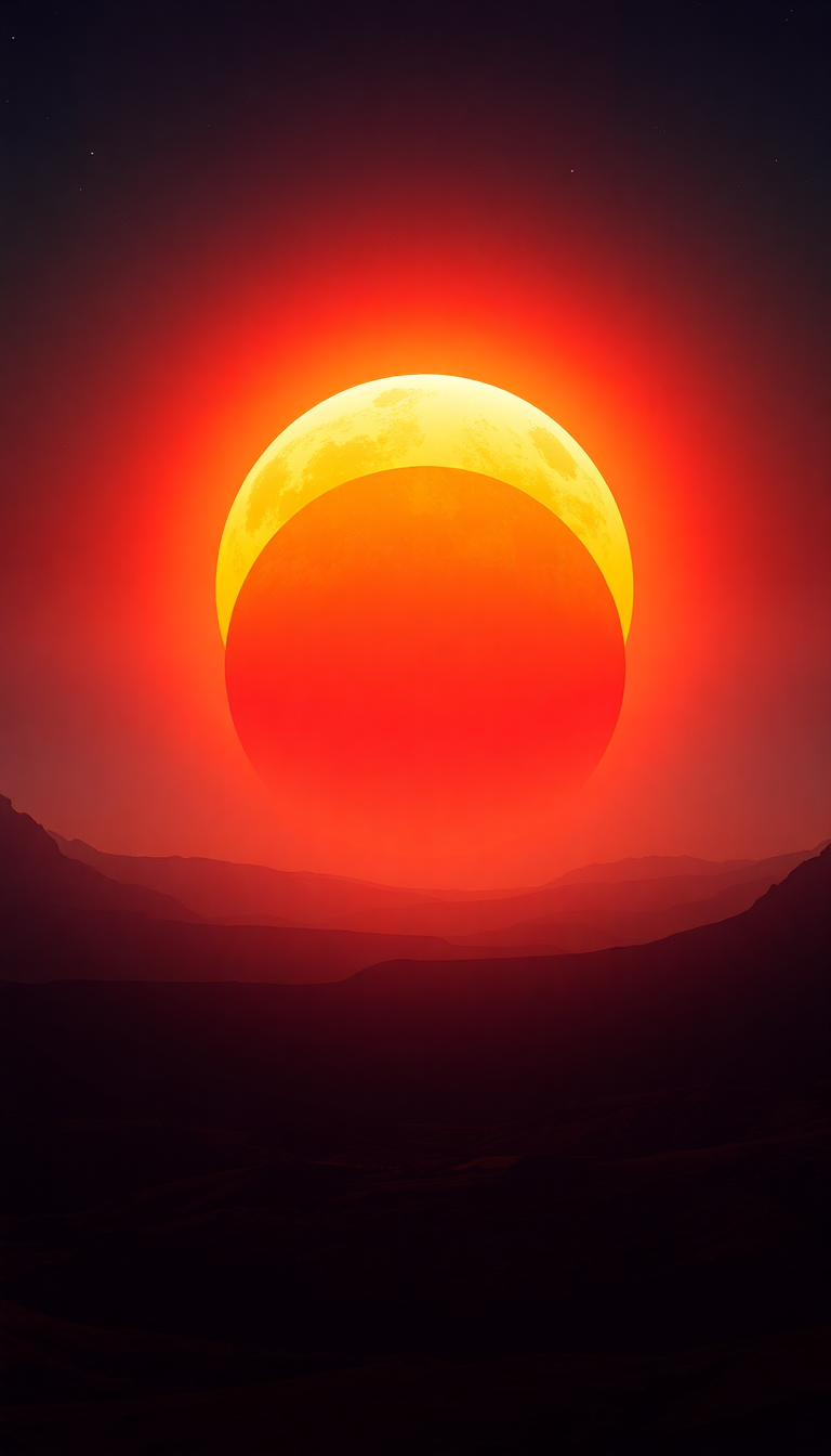Alien Sunrise Three Suns Different Digital art Wallpaper