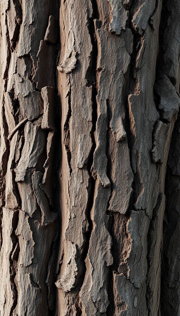 Tree Bark Texture Macro Lines Photorealistic Wallpaper