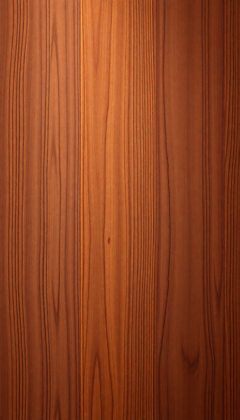 Wood Grain Polished Texture Warm Photorealistic Wallpaper