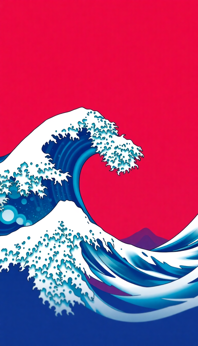 The Great Wave Of Kanagawa Digital art Wallpaper