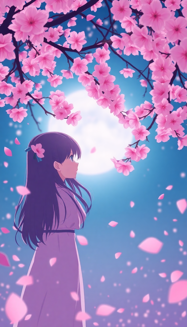 Cherry Blossom Petals Falling Anime Anime Wallpaper