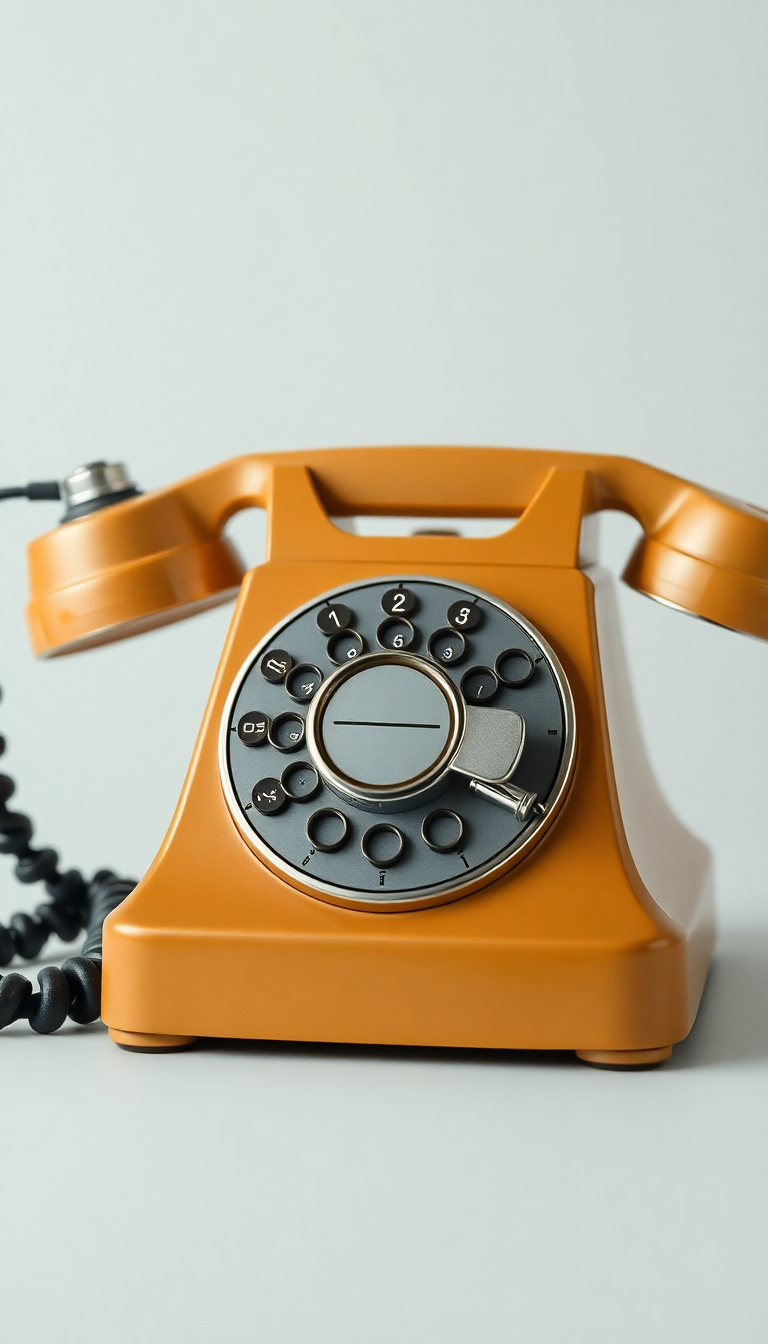 Vintage Telephone Rotary Dial Classic Photorealistic Wallpaper