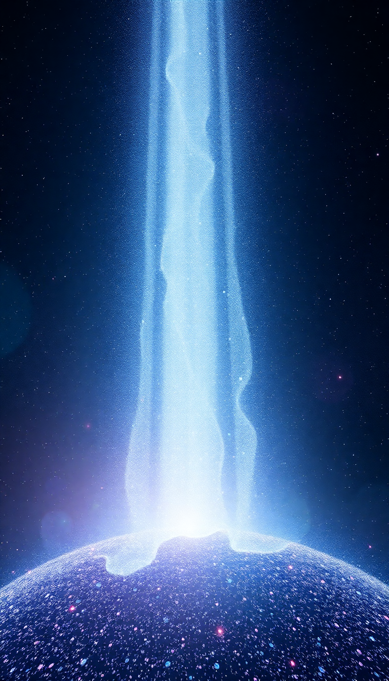 Waterfall Like Stardust Flowing Through Digital art Wallpaper