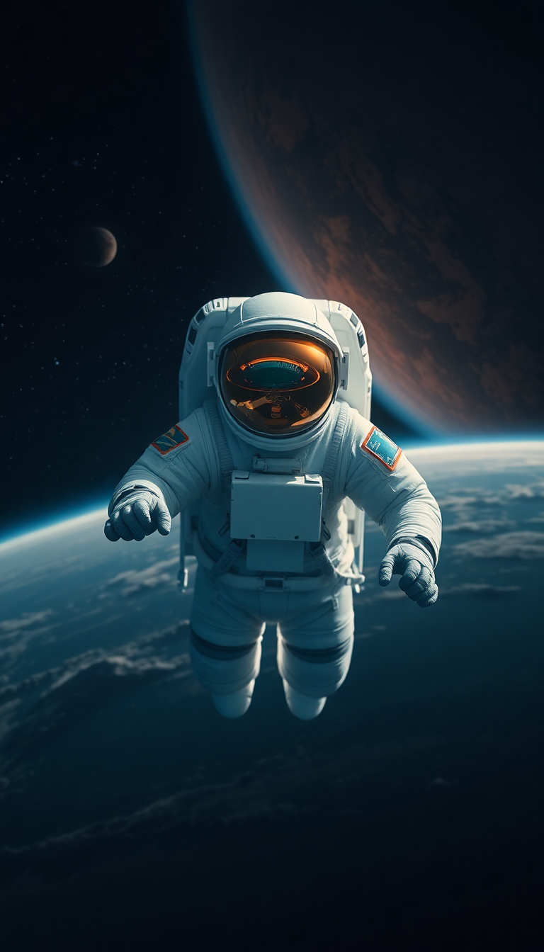 Astronaut In Space Aesthetic Wallpaper