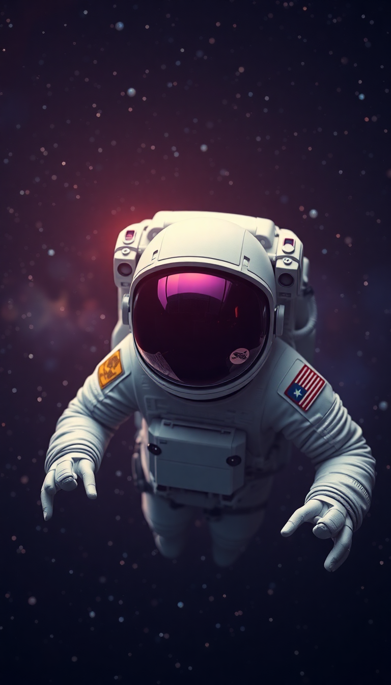 Astronaut In Space Aesthetic Wallpaper
