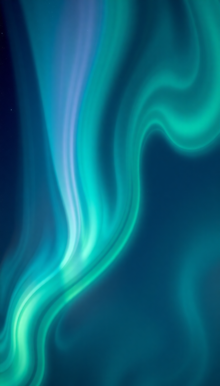 Northern Lights Abstracted Flowing Ribbons Digital art Wallpaper
