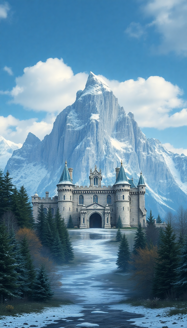 Fantasy Landscape With A Huge Aesthetic Wallpaper