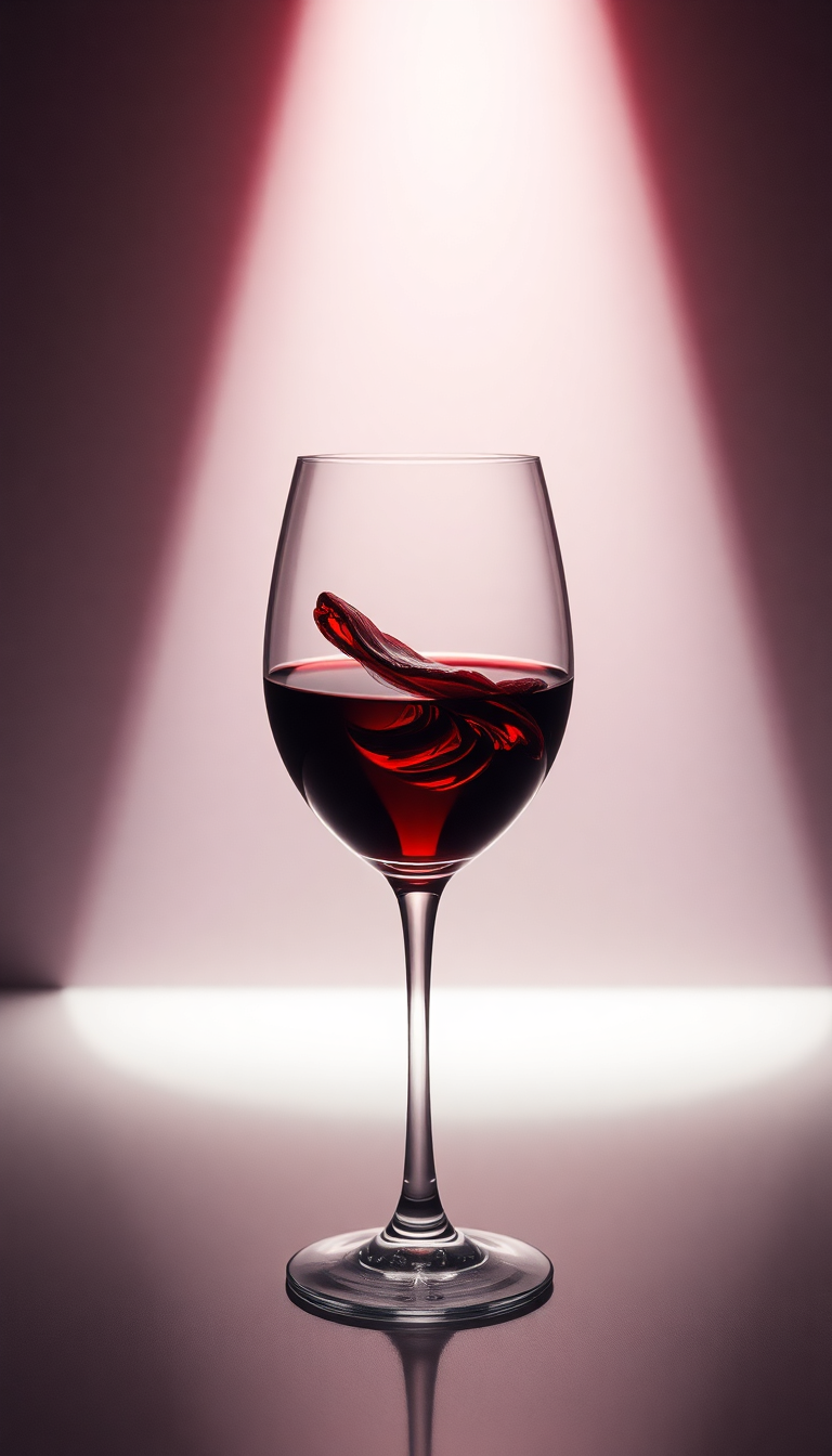 Wine Glass Swirl Burgundy Liquid Photorealistic Wallpaper