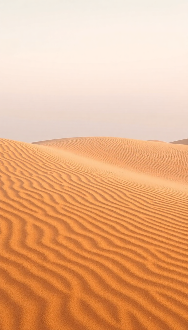 Sand Dune Ripples Wind Patterns Photorealistic Wallpaper