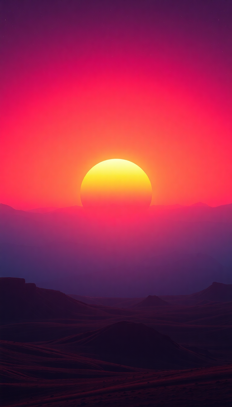 Alien Sunrise Three Suns Different Digital art Wallpaper
