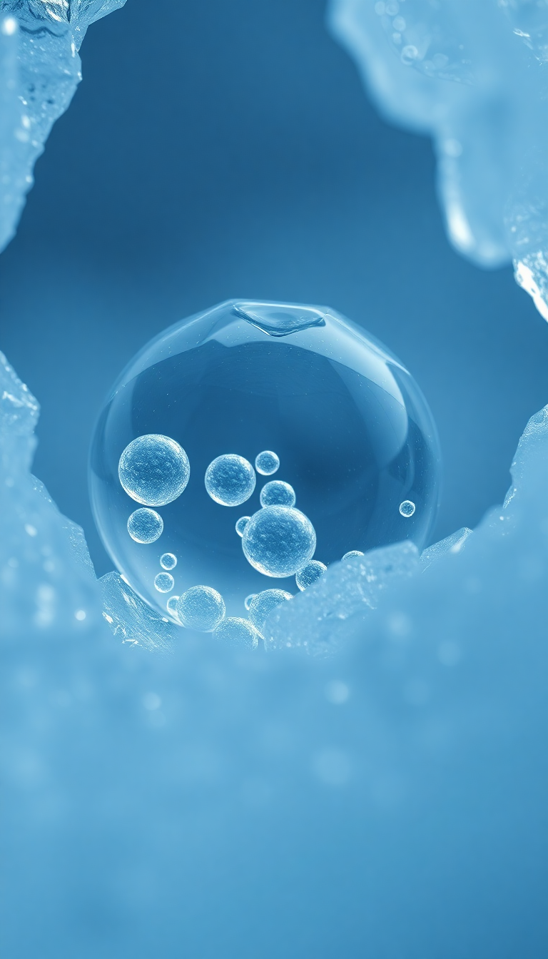Ice Texture Frozen Bubbles Trapped Photorealistic Wallpaper