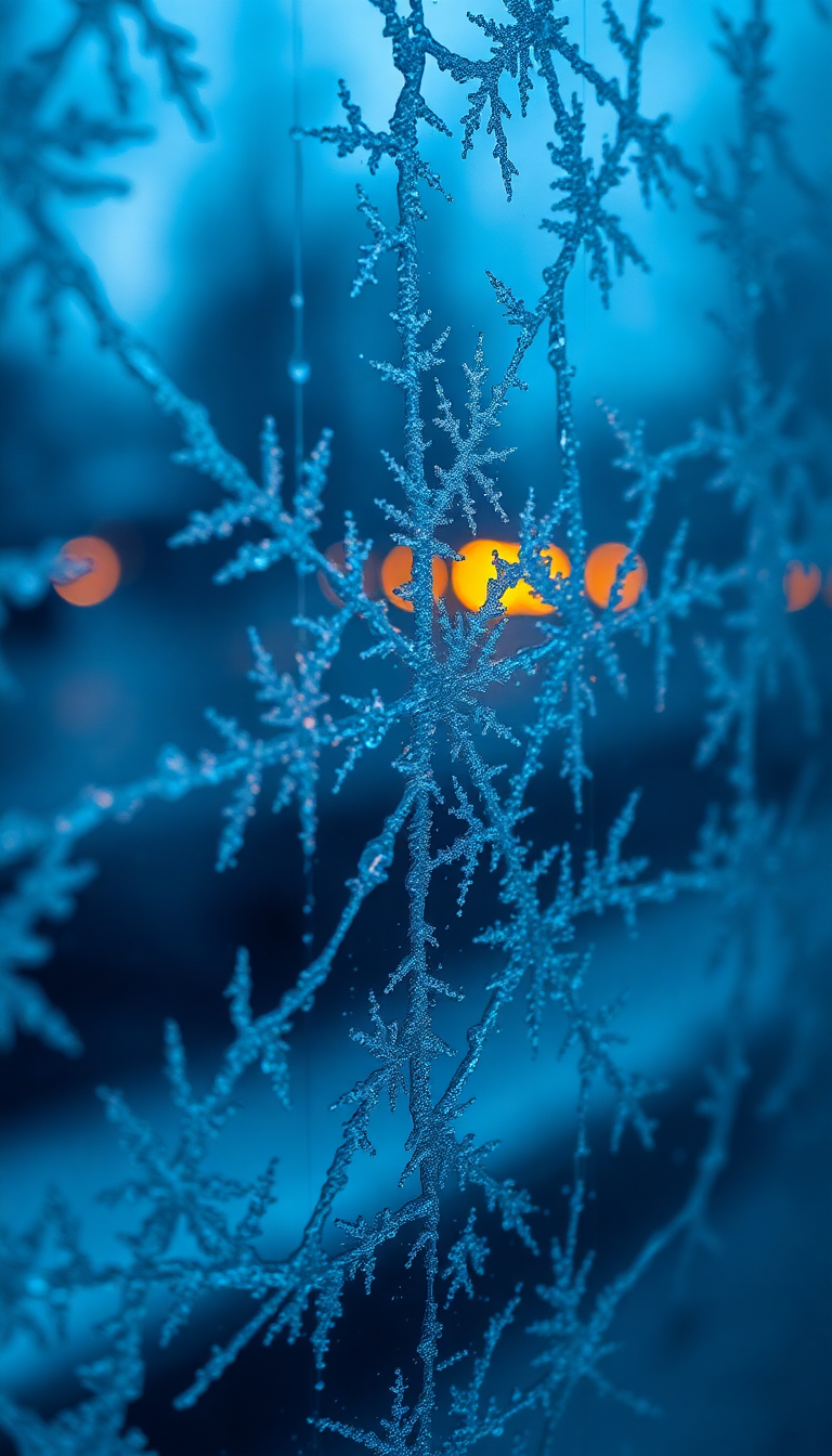 Frost Patterns On Window Macro Aesthetic Wallpaper