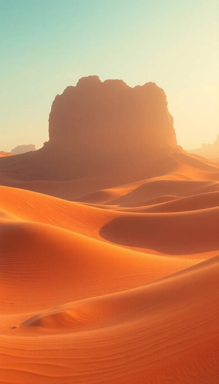 Heat Shimmer Desert Mirage Hot Photorealistic Wallpaper
