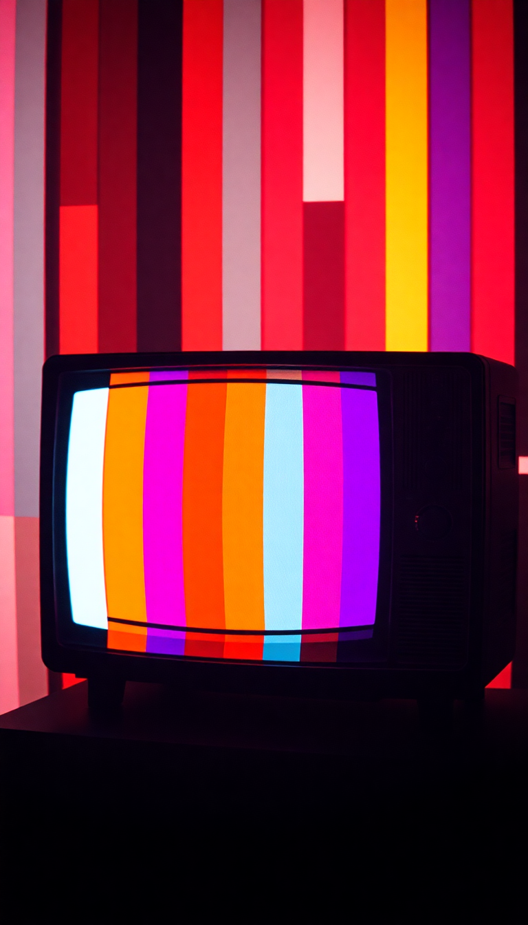 Vintage Television Static Colorful Noise Digital art Wallpaper