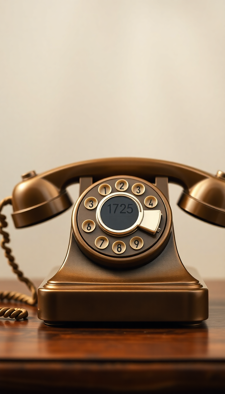 Vintage Telephone Rotary Dial Classic Photorealistic Wallpaper