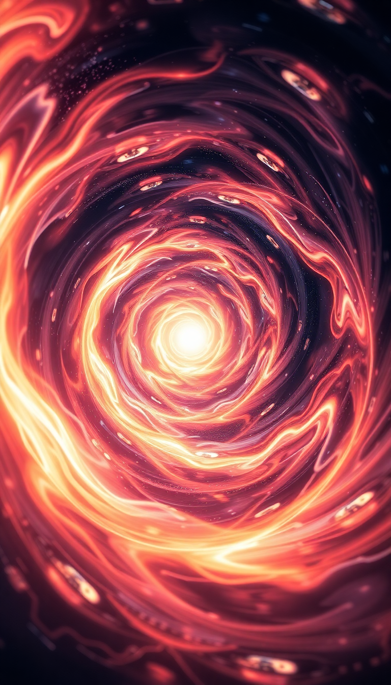 Wormhole Portal Swirling Energy Gateway Digital art Wallpaper