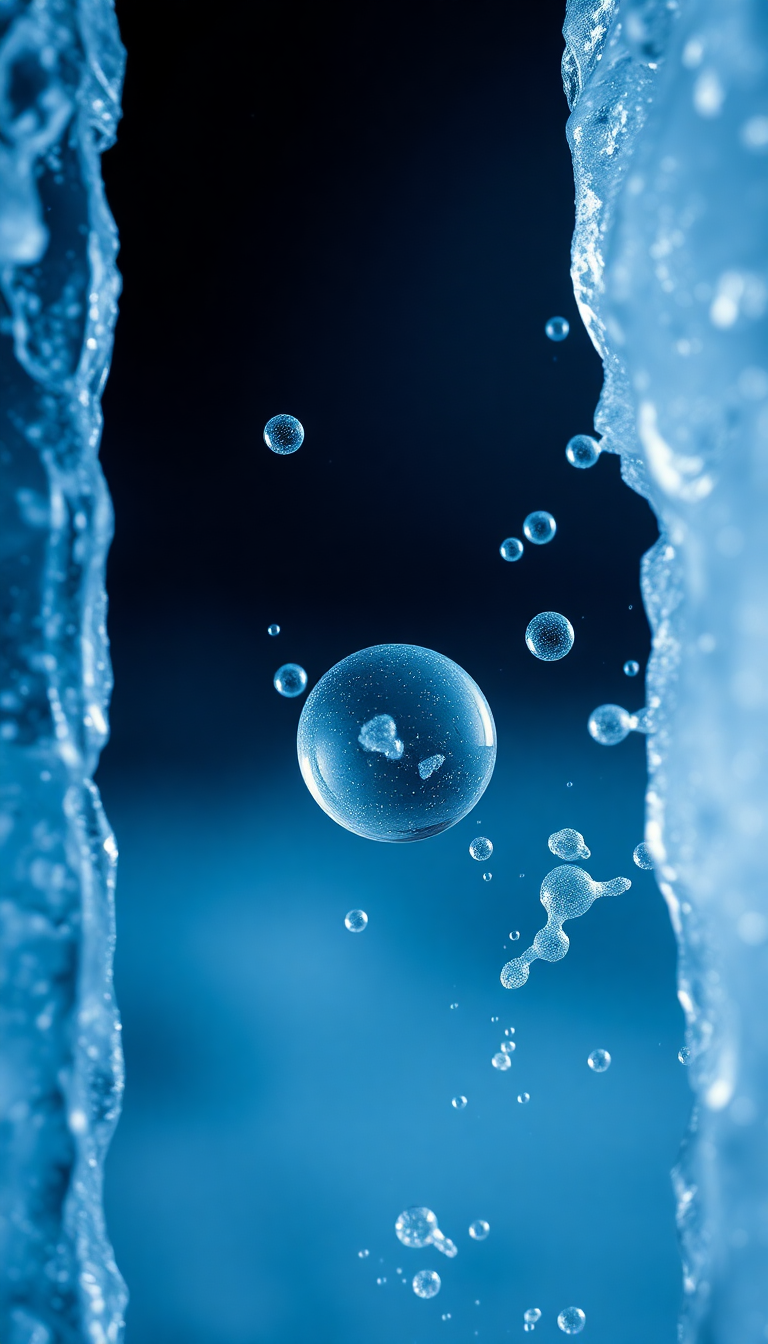 Ice Texture Frozen Bubbles Trapped Photorealistic Wallpaper