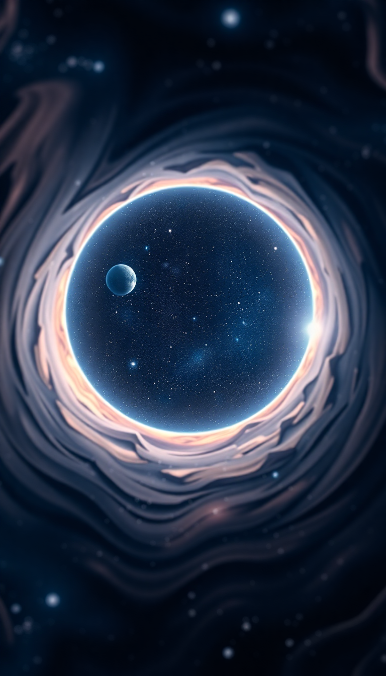 Keyhole View Showing Universe Stars Digital art Wallpaper