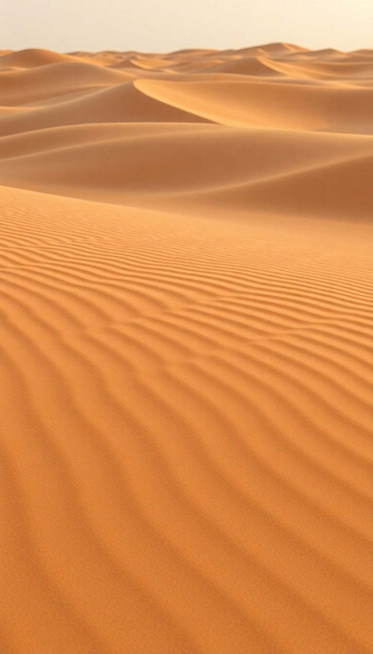 Sand Dune Ripples Wind Patterns Photorealistic Wallpaper