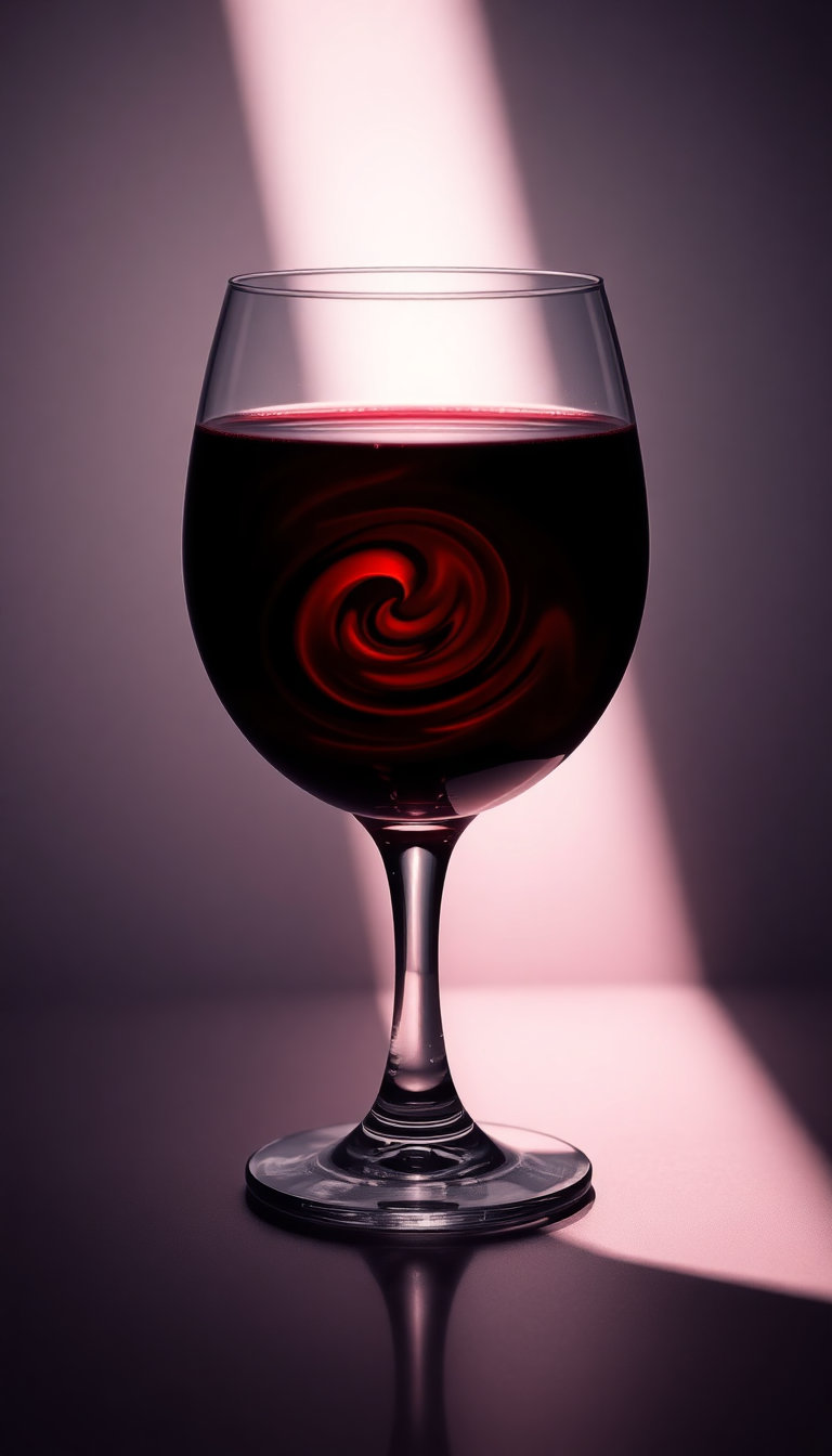 Wine Glass Swirl Burgundy Liquid Photorealistic Wallpaper