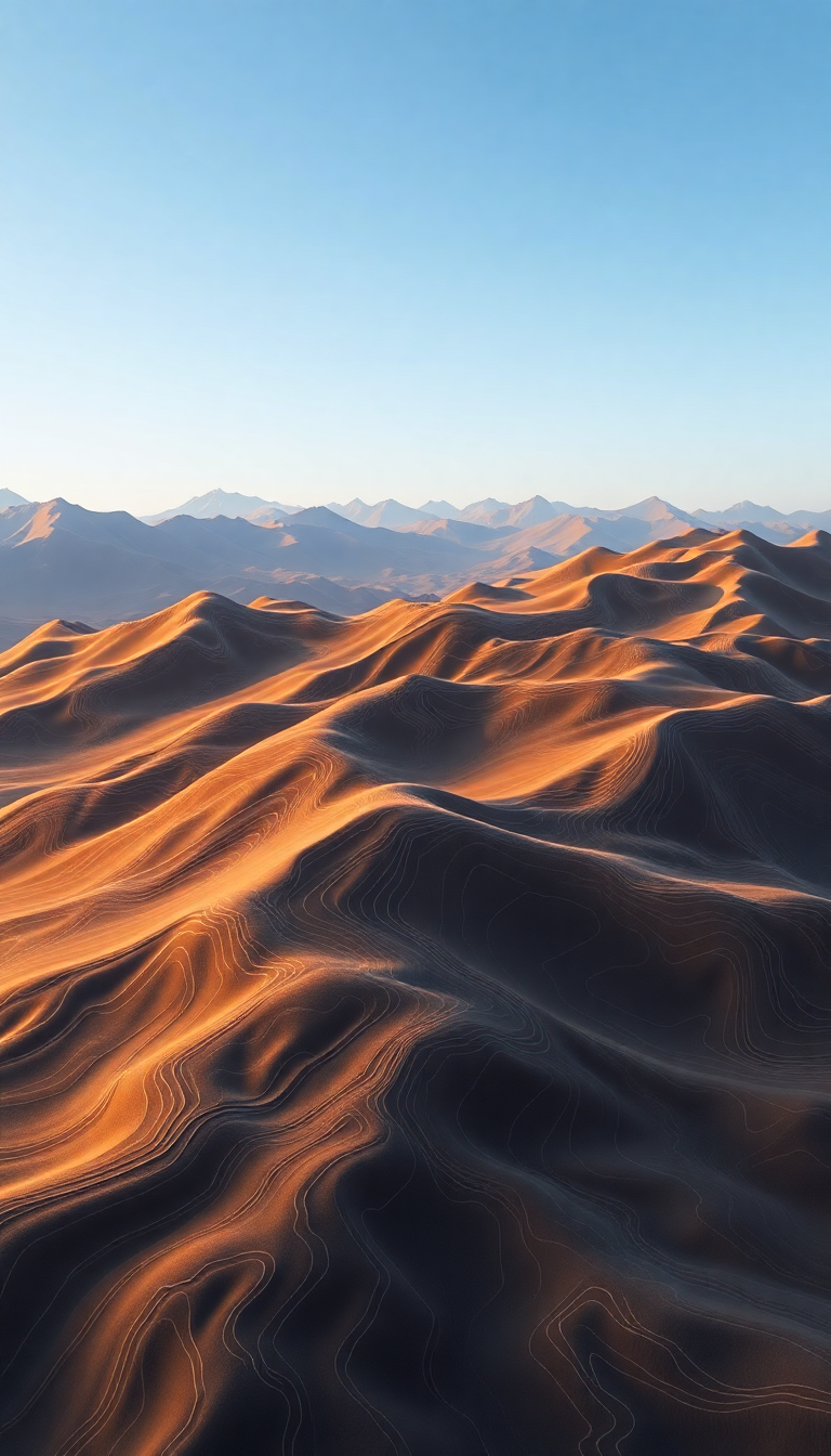 Topographic Lines Flowing Terrain Map Minimalist Wallpaper