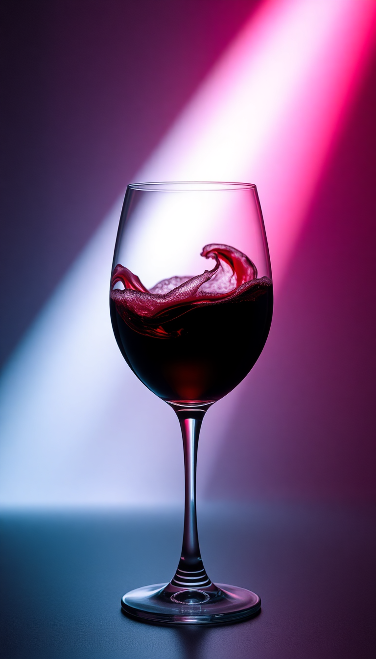 Wine Glass Swirl Burgundy Liquid Photorealistic Wallpaper