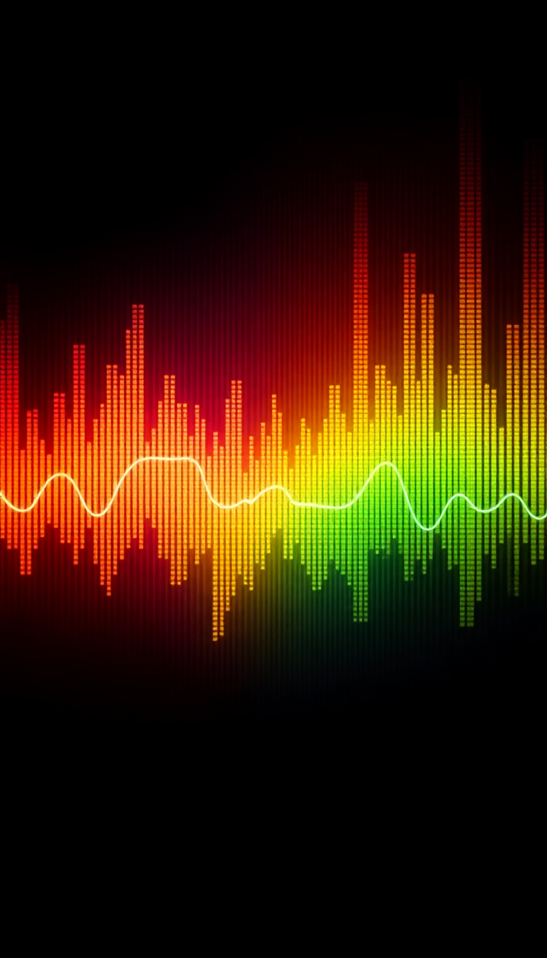 Sound Waves Visualized Colorful Frequency Digital art Wallpaper
