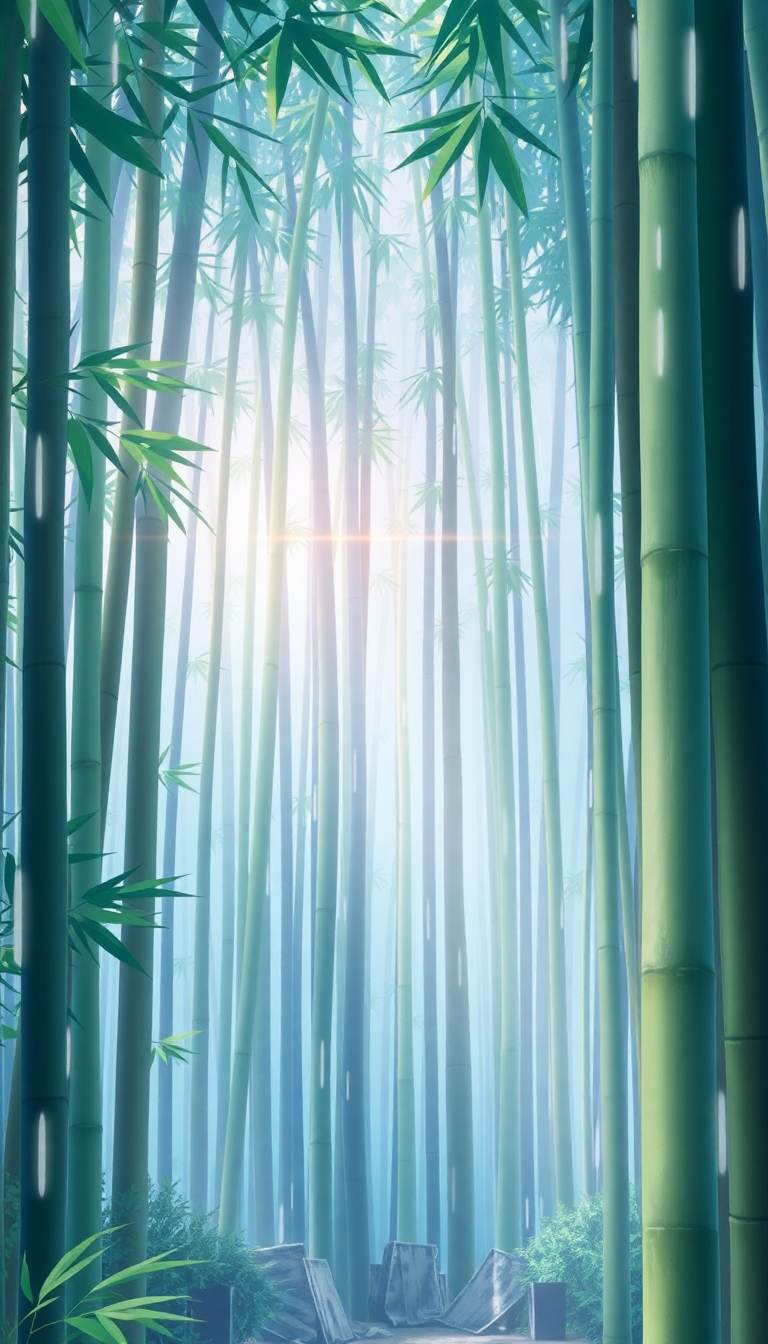 Bamboo Forest Rain Anime Peaceful Anime Wallpaper