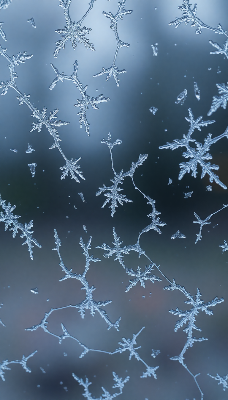 Frost Patterns On Window Macro Aesthetic Wallpaper