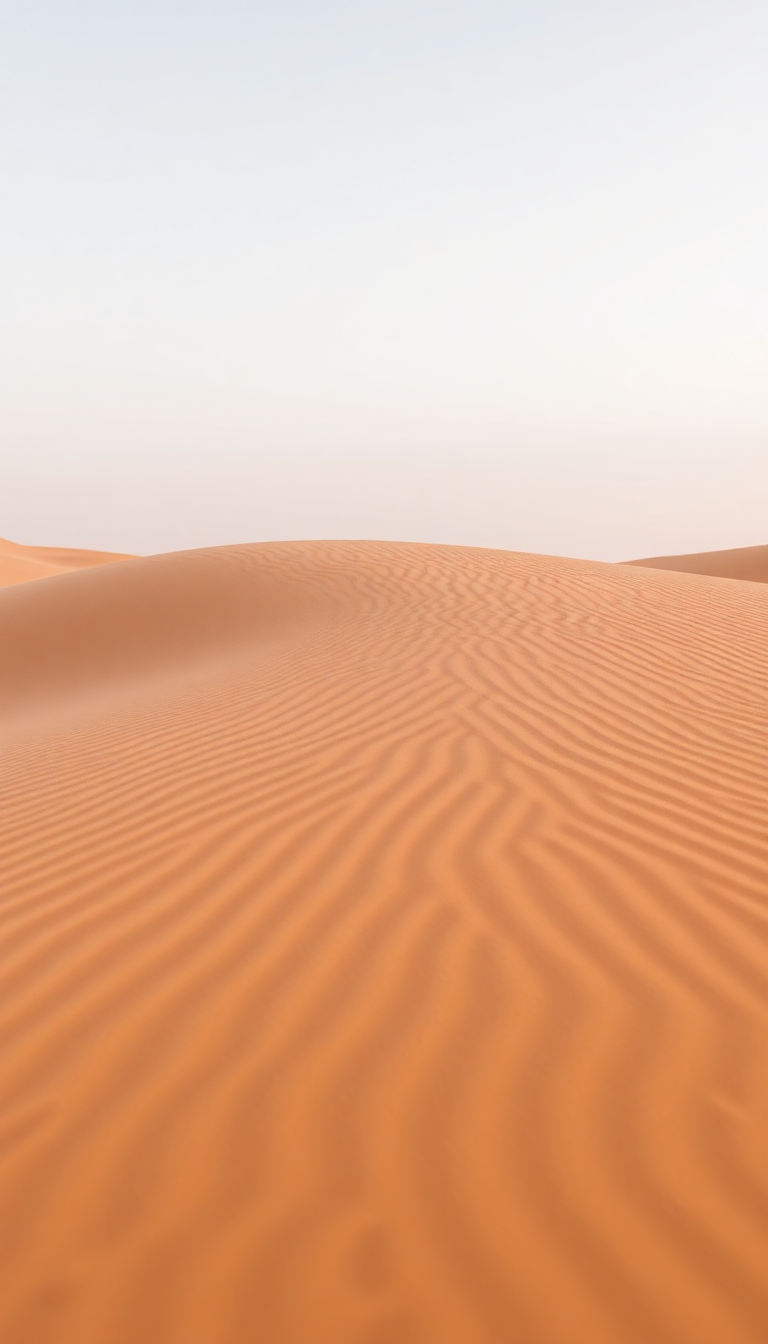 Sand Dune Ripples Wind Patterns Photorealistic Wallpaper