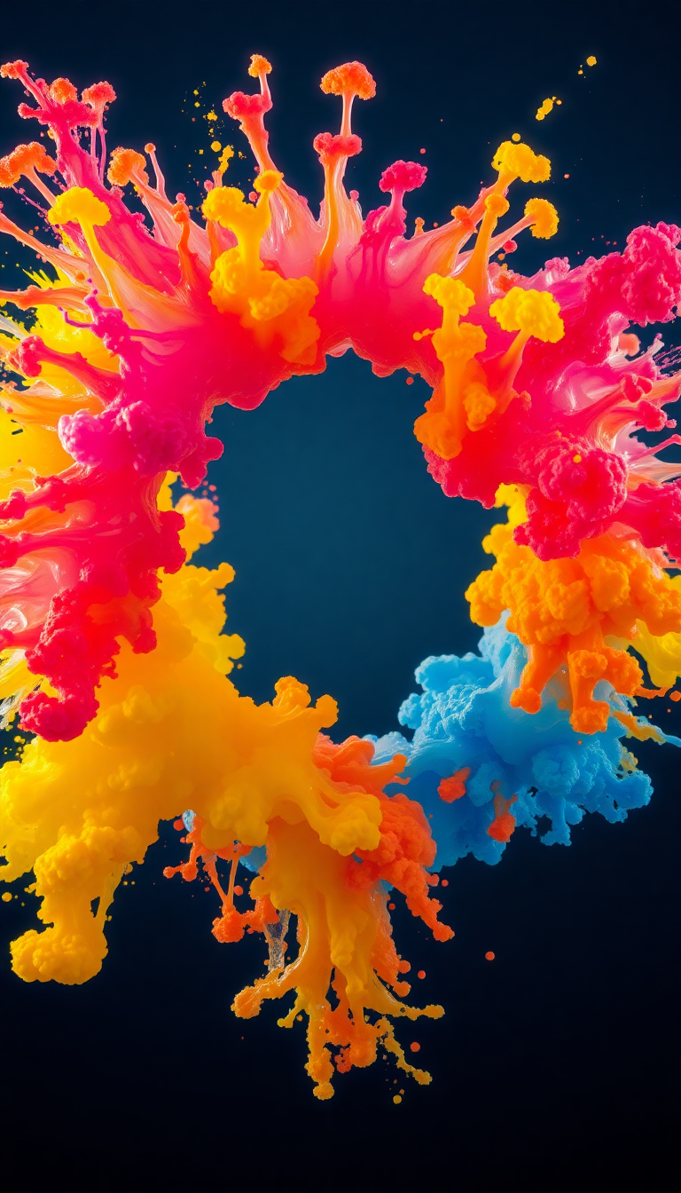 Ink Explosion In Water Freeze Digital art Wallpaper