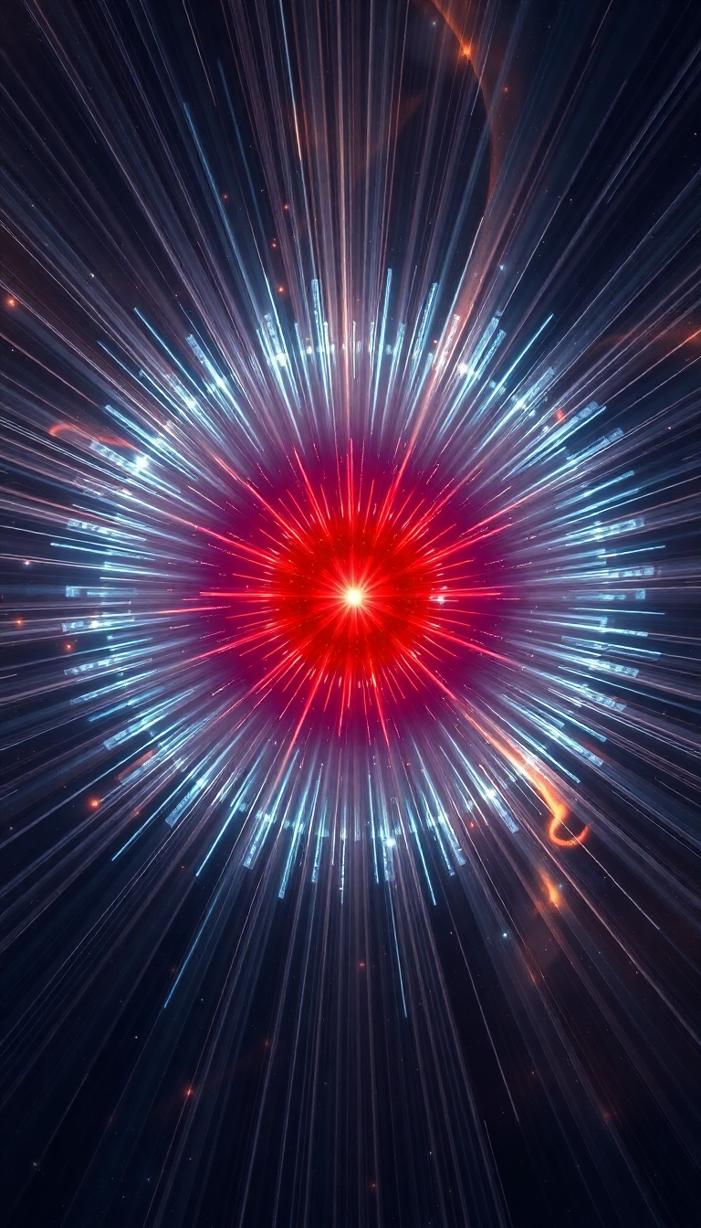 Pulsar Star Emitting Beams Of Digital art Wallpaper