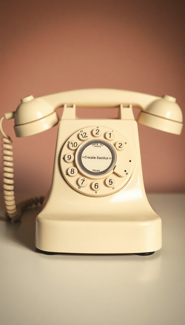 Vintage Telephone Rotary Dial Classic Photorealistic Wallpaper