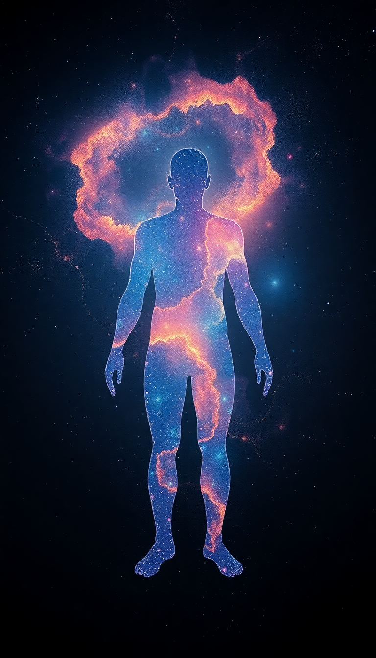 Person Made Of Galaxies Cosmic Digital art Wallpaper