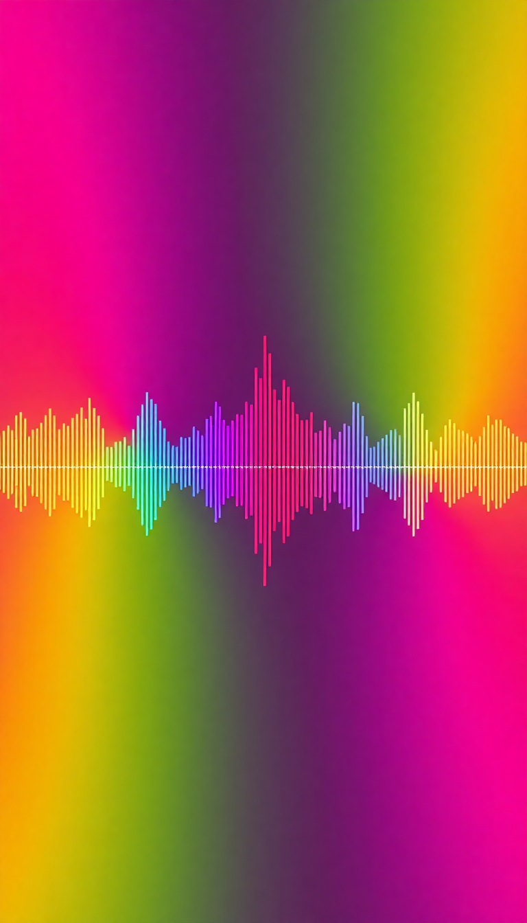 Sound Waves Visualized Colorful Frequency Digital art Wallpaper
