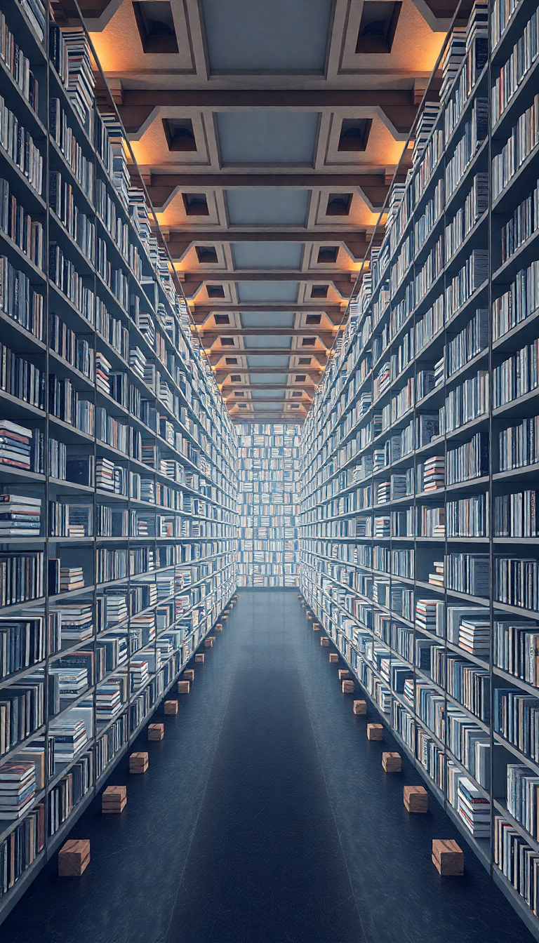 Infinite Library Impossible Architecture Books Digital art Wallpaper