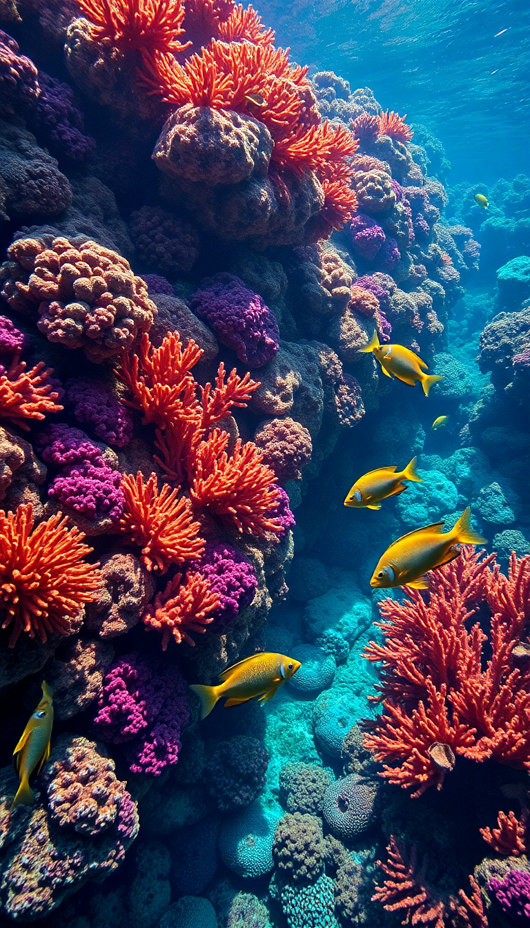 Coral Reef Vibrant Fish Tropical Photorealistic Wallpaper