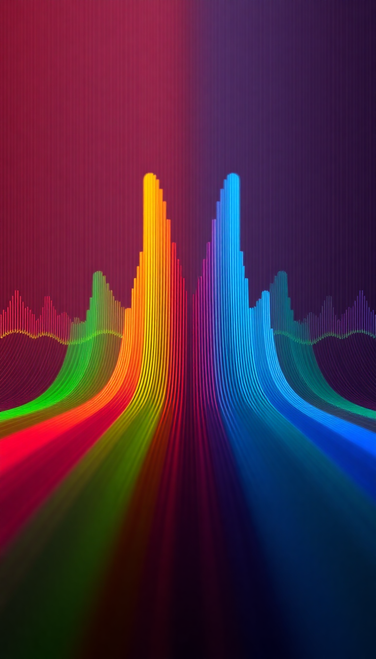 Sound Waves Visualized Colorful Frequency Digital art Wallpaper