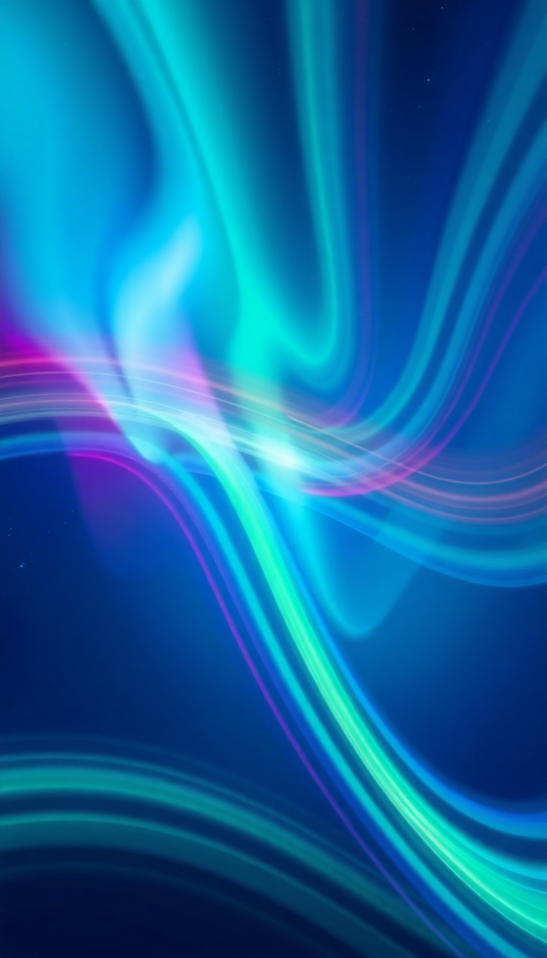 Northern Lights Abstracted Flowing Ribbons Digital art Wallpaper