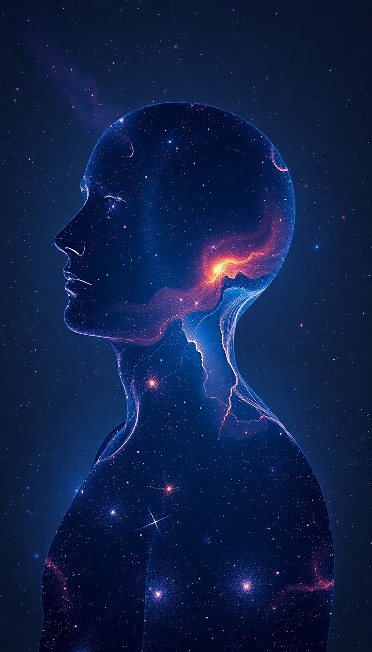 Person Made Of Galaxies Cosmic Digital art Wallpaper